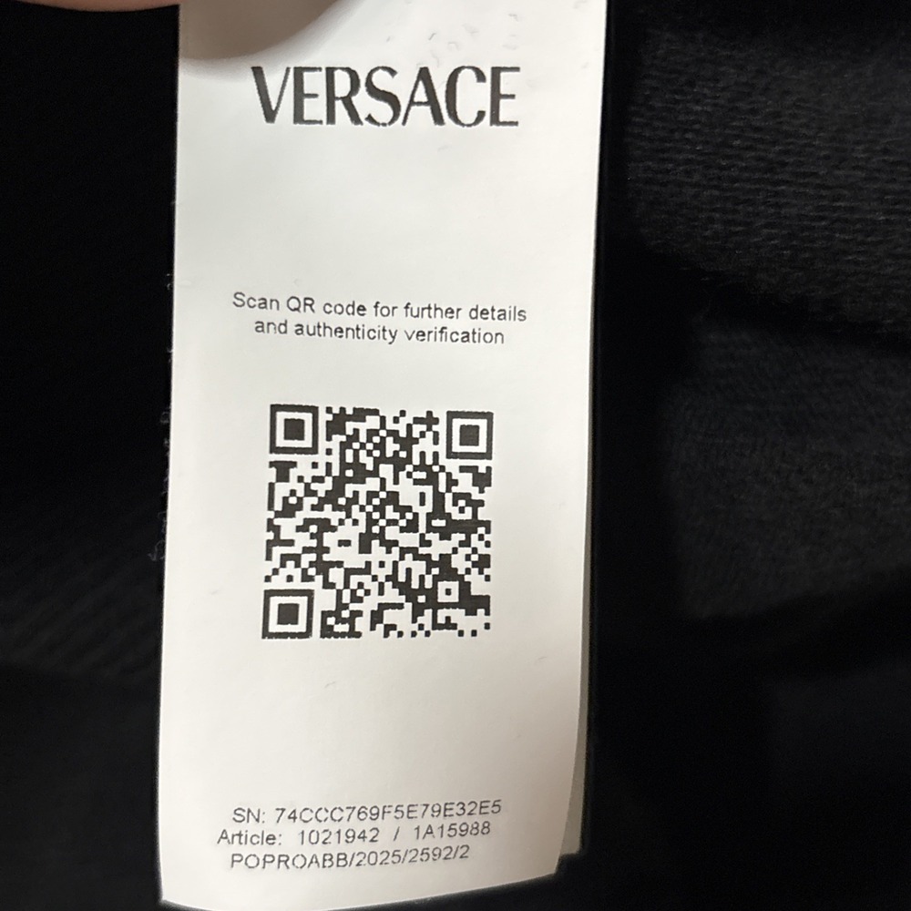 Versace Wool Buckle Sweater Black Size-42 US 6 Gold Hardware Made in Italy - Picture 10 of 15